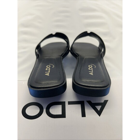 ALDO IT Sandal Black Slide In SZ 7.5 Women New in Box - Picture 6 of 9